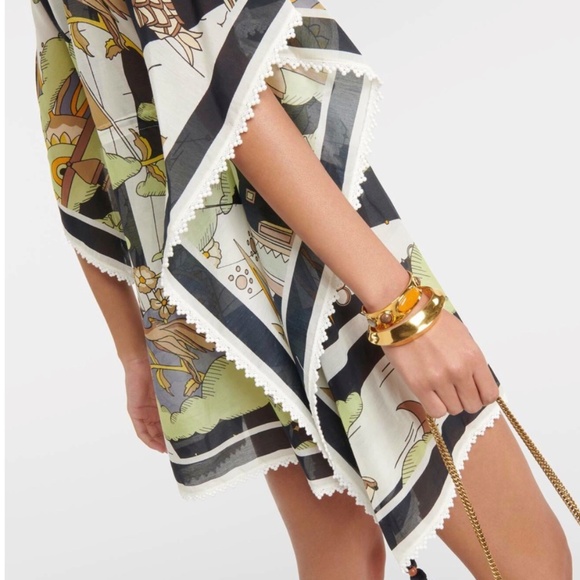 NEW Tory Burch Caftan Navy Sundial Beach Swim Coverup - Size S - Picture 4 of 11